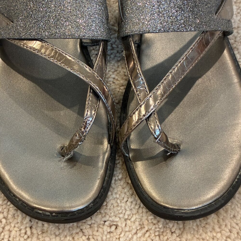 Simply Vera Wang Sparkle Silver Buckle Sandal Shoe Size 6.5 - Picture 6 of 15
